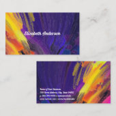 Kleurrijk artistiek geborsteld | expressief visitekaartje (Voorkant / Achterkant)