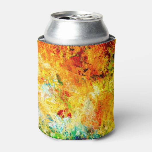 Kleurrijk artistiek palet blikjeskoeler (Blikje Voorkant)