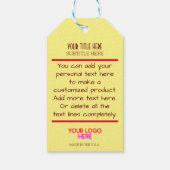 Kleurrijk artistiek palet cadeaulabel (Achterkant)