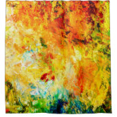 Kleurrijk artistiek palet douchegordijn (Voorkant)