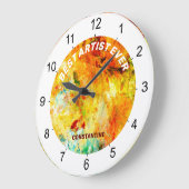 Kleurrijk artistiek palet grote klok (Hoek)