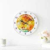 Kleurrijk artistiek palet grote klok (Huis)