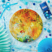 Kleurrijk artistiek palet papieren bordje (Feest)