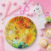 Kleurrijk artistiek palet papieren bordje (Feest)