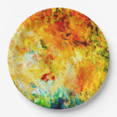 Kleurrijk artistiek palet papieren bordje (Voorkant)