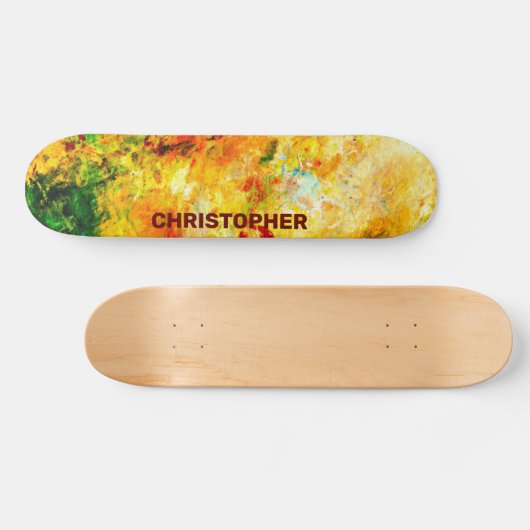 Kleurrijk artistiek palet persoonlijk skateboard (Horizontaal)