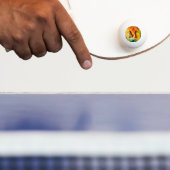 Kleurrijk artistiek palet pingpongbal (Peddel)