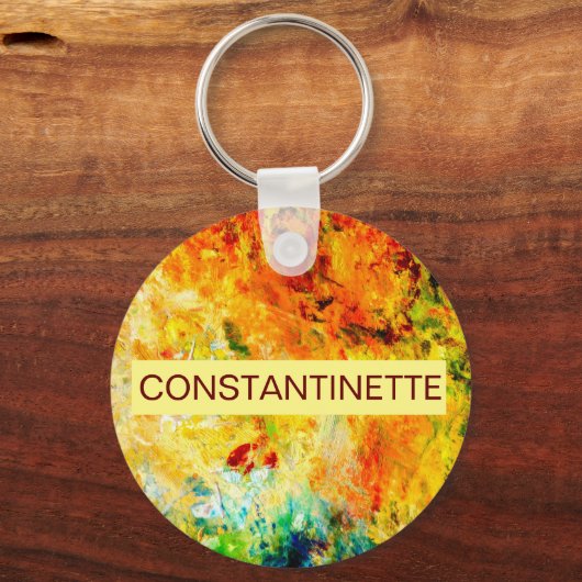 Kleurrijk artistiek palet sleutelhanger (Voorkant)