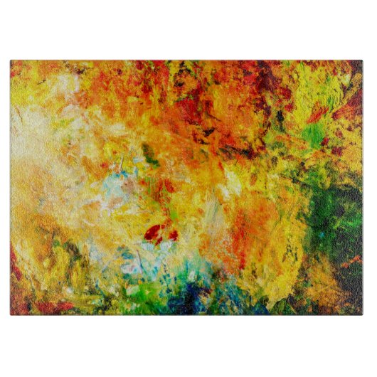 Kleurrijk artistiek palet snijplank (Voorkant)