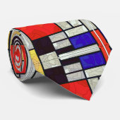 Kleurrijk artistiek stuk aanpassen stropdas (Opgerold)