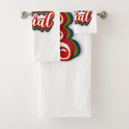 Kleurrijk asociaal bad handdoek