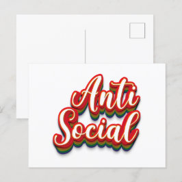Kleurrijk asociaal briefkaart