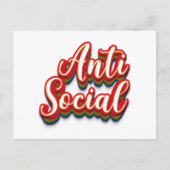 Kleurrijk asociaal briefkaart (Voorkant)