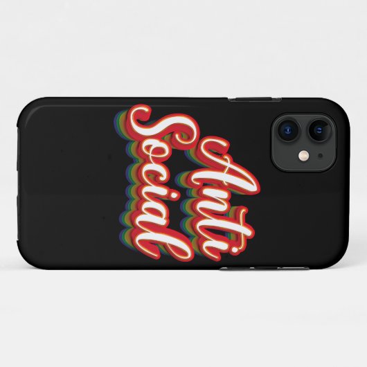 Kleurrijk asociaal Case-Mate iPhone case (Achterkant (horizontaal))