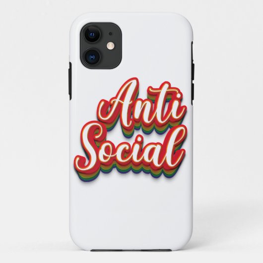 Kleurrijk asociaal Case-Mate iPhone case (Achterkant)