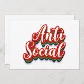 Kleurrijk asociaal feestdagenkaart (Voorkant / Achterkant)