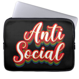 Kleurrijk asociaal laptop sleeve