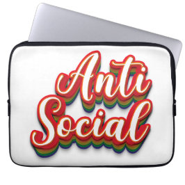Kleurrijk asociaal laptop sleeve