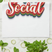 Kleurrijk asociaal theedoek (Gevouwen)