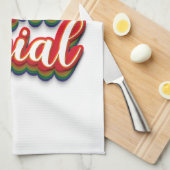 Kleurrijk asociaal theedoek (Quarter Fold)