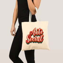 Kleurrijk asociaal tote bag