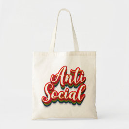 Kleurrijk asociaal tote bag