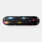Kleurrijk Atomair Retro Skateboard Design (Horizontaal)