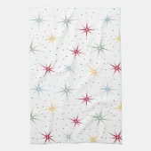 Kleurrijk atoompatroon met midden-eeuwse uitbarsti theedoek (Verticaal)