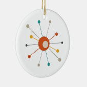 Kleurrijk atoomtijdperk - uitbarsting midden eeuw keramisch ornament (Rechts)