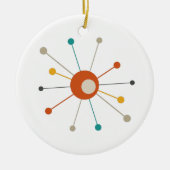 Kleurrijk atoomtijdperk - uitbarsting midden eeuw  keramisch ornament (Voorkant)