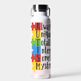 Kleurrijk Autisme Advocacy Waterfles