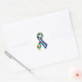 Kleurrijk Autisme Awareness Lint Ronde Sticker (Envelop)