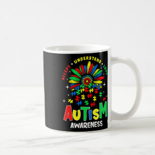 Kleurrijk Autisme Bewustzijn Aanvaard Begrijp Lief Koffiemok
