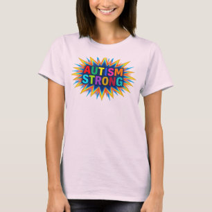 Kleurrijk Autisme Sterke Steruitbarsting T-Shirt