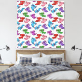 Kleurrijk_Axolotl_Friends_Seamless_Pattern Canvas Afdruk (Insitu (Slaapkamer))