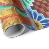 Kleurrijk Aziatisch kunstwerk Cadeaupapier (Rol Hoek)