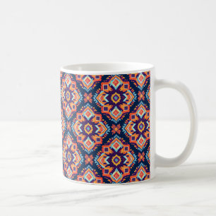 Kleurrijk Azteeks geometrisch patroon Koffiemok