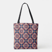 Kleurrijk Azteeks geometrisch patroon Tote Bag (Achterkant)