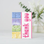 Kleurrijk Baby shower Dank u briefkaart (Staand voorkant)