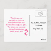 Kleurrijk Baby shower Dank u briefkaart (Achterkant)