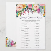 Kleurrijk Baby shower Dierbebossingsspel (Voorkant / Achterkant)