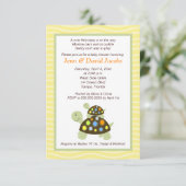 Kleurrijk Baby shower (geel) Kaart (Staand voorkant)