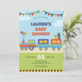 Kleurrijk baby shower kaart (Staand voorkant)