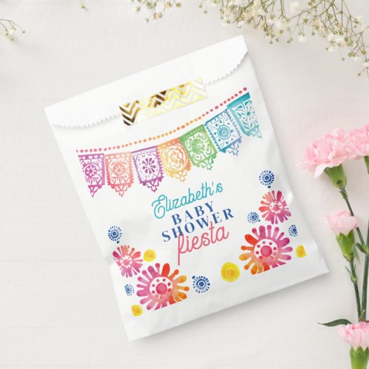 Kleurrijk Baby shower Mexican Fiesta Baby shower Bedankzakje (Gezegeld)