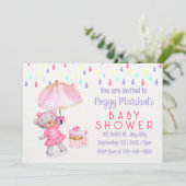 Kleurrijk Baby shower voor regendag Kaart (Staand voorkant)
