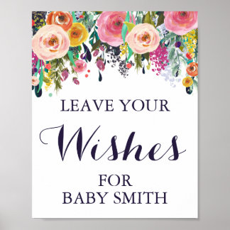 Kleurrijk Baby shower voor ventilator - Gewenst vo Poster