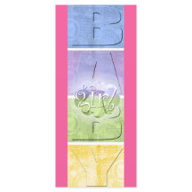 Kleurrijk babymeisje (groot bladwijzer)