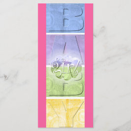 Kleurrijk babymeisje (groot bladwijzer)