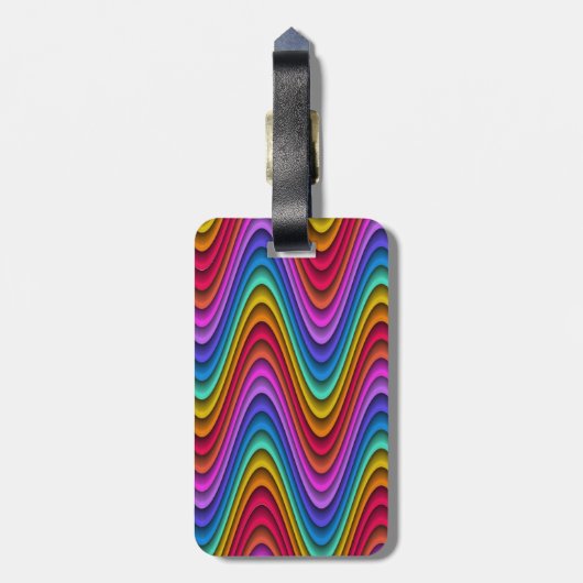 kleurrijk bagagelabel (Achterkant verticaal)