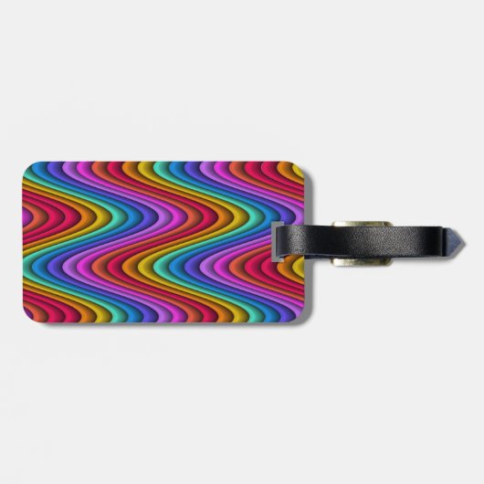 kleurrijk bagagelabel (Achterkant horizontaal)